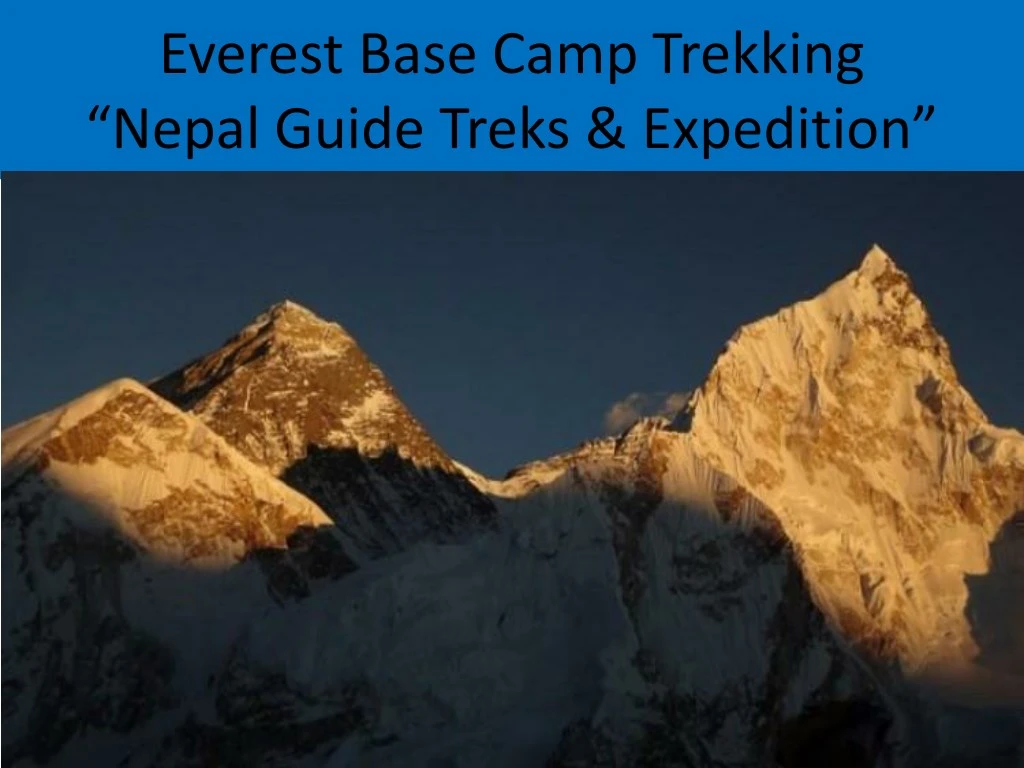 everest base camp trekking nepal guide treks