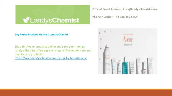 Skincare products online at Landys Chemist