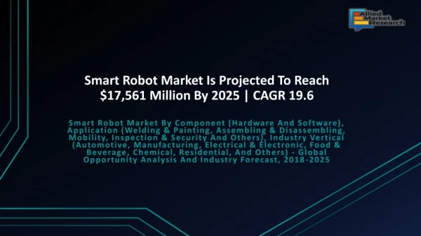 smart robot market is projected to reach