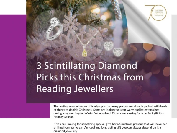 3 Scintillating Diamond Picks this Christmas from Reading Jewellers