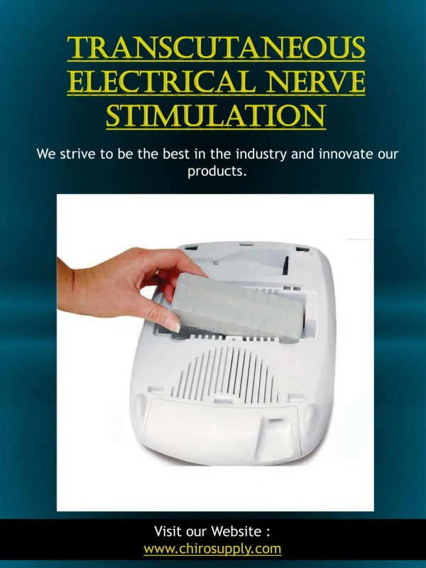 Transcutaneous Electrical Nerve Stimulation | 8775639660 | chirosupply.com