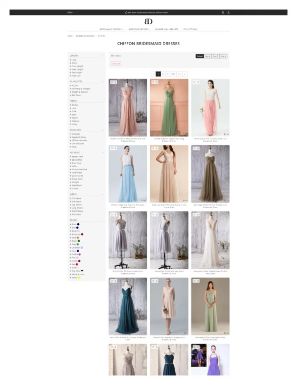 Chiffon Bridesmaid Dresses 2019