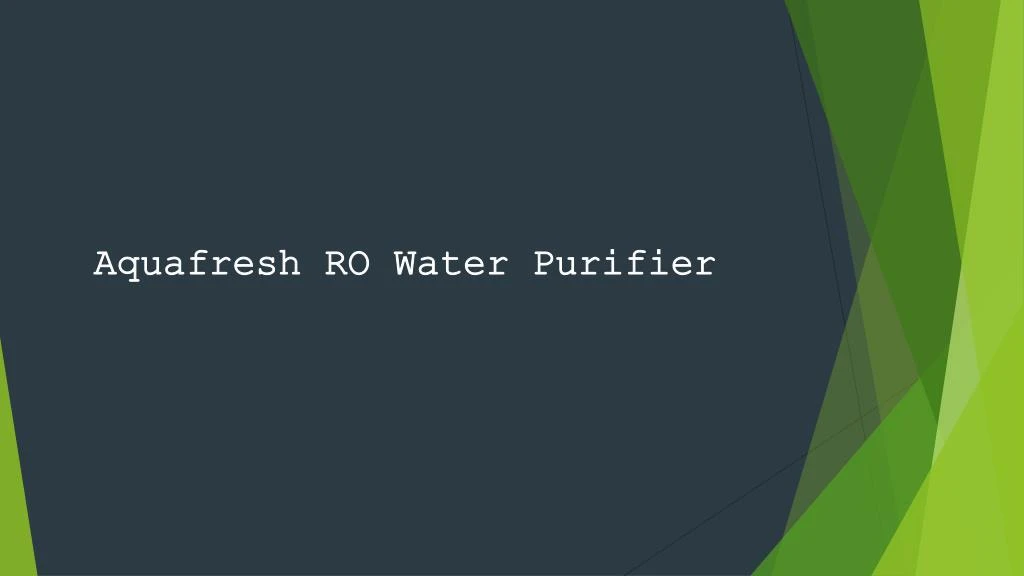 aquafresh ro water purifier