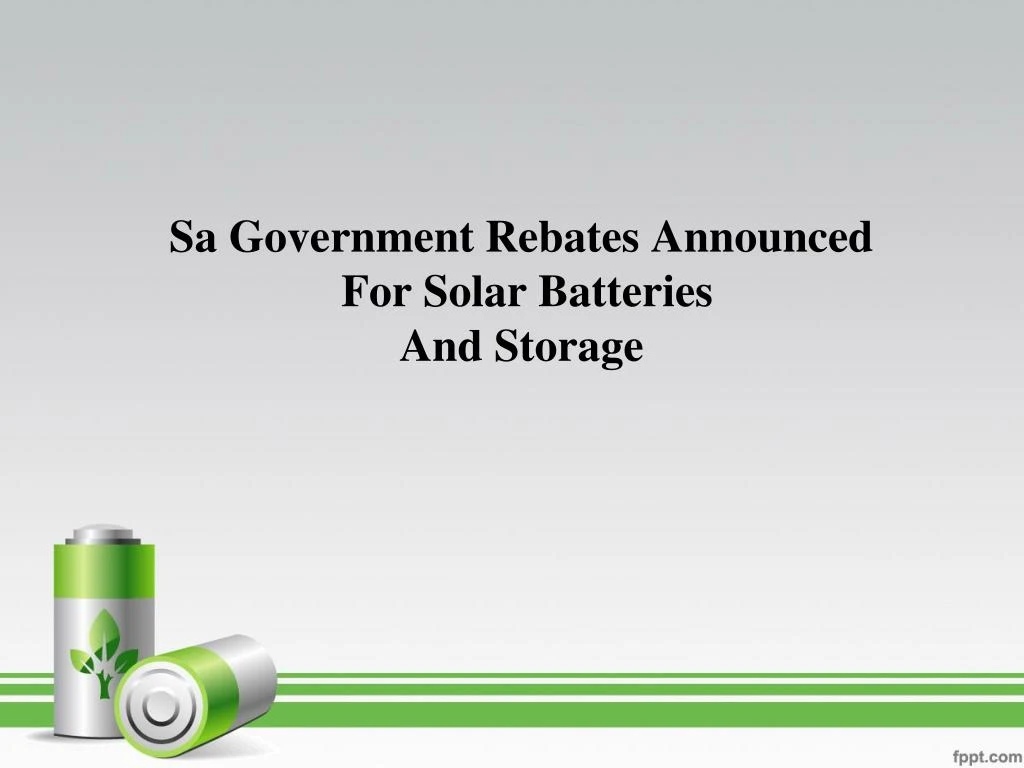 sa government rebates announced for solar batteries and storage