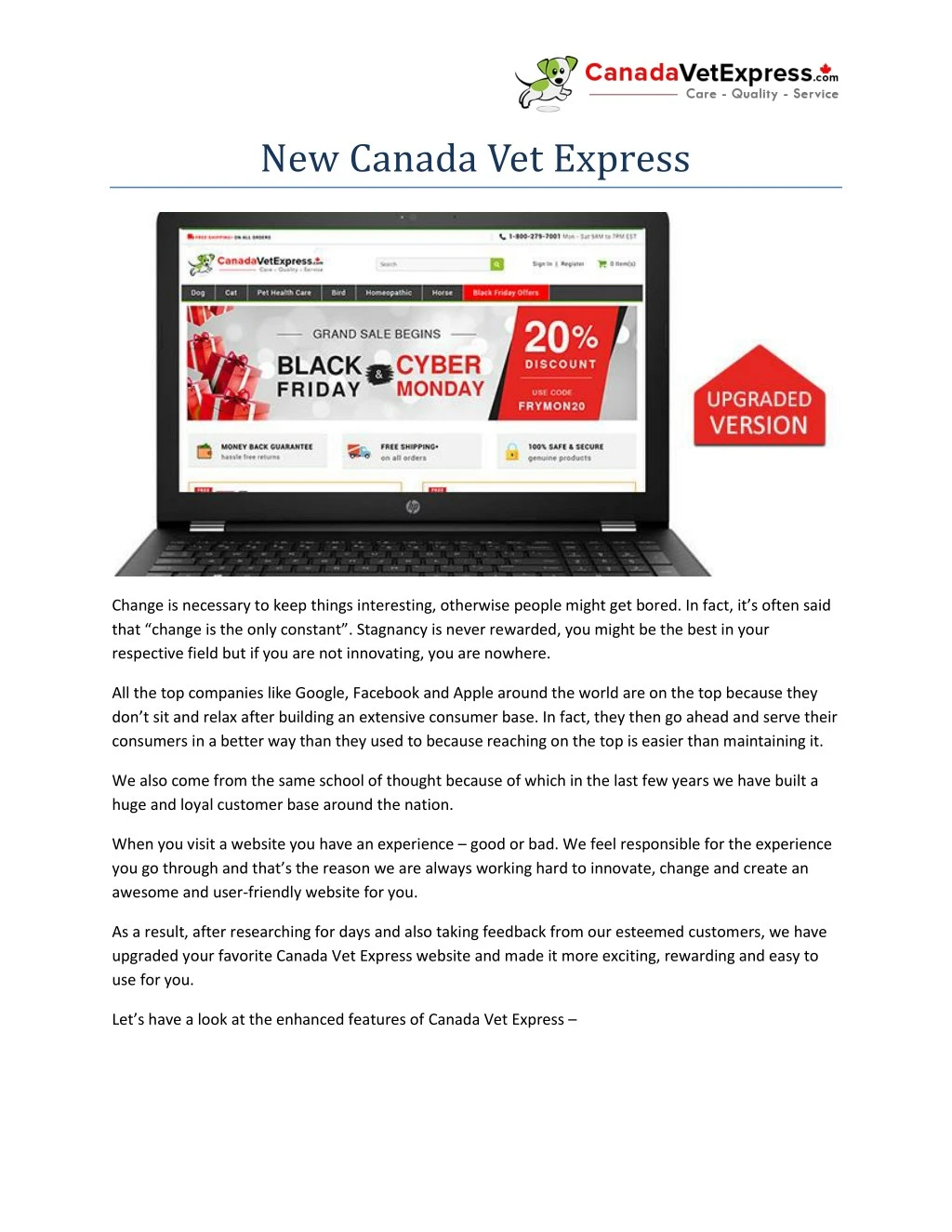 new canada vet express
