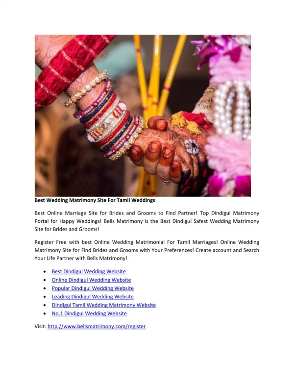 Best Wedding Matrimony Site For Tamil Weddings