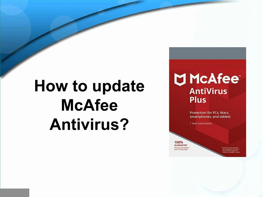 how to update mcafee antivirus