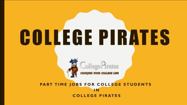 Part Time jobs for College Students
