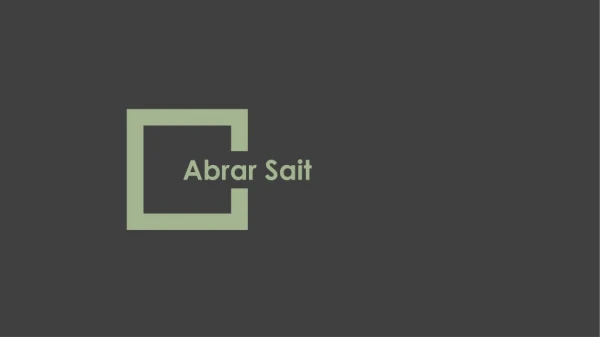 Abrar Sait (Oak Brook) - Portfolio Advisor