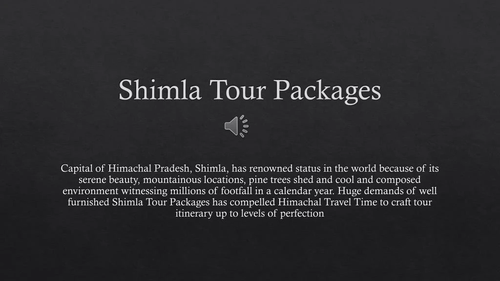 shimla tour packages