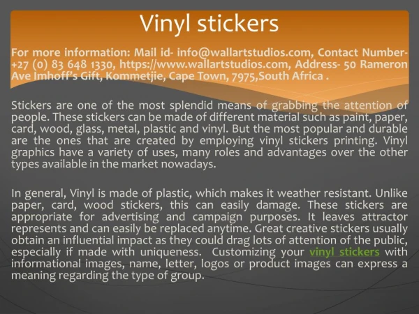 vinyl stickers