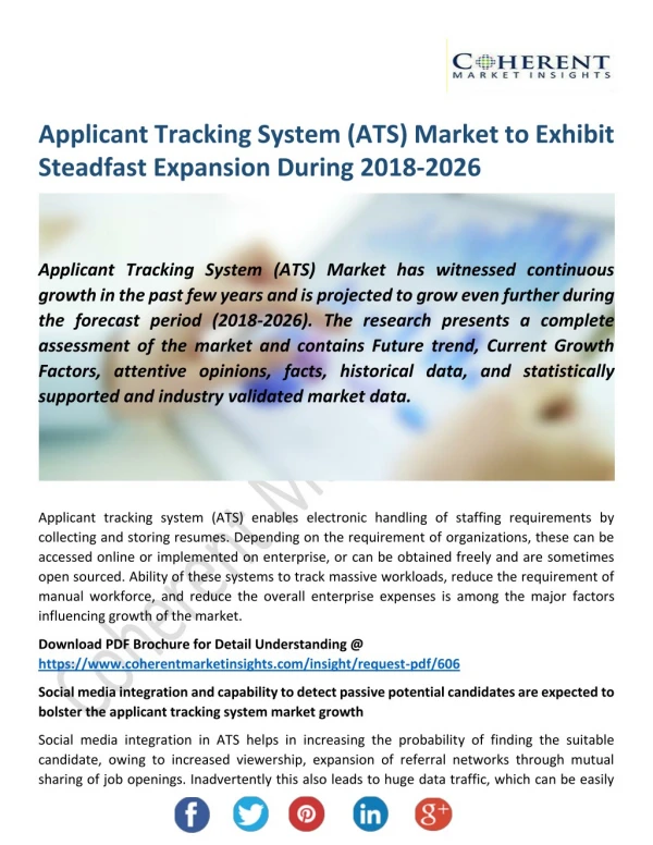 Applicant Tracking System (ATS) Market to Reap Excessive Revenues by 2026
