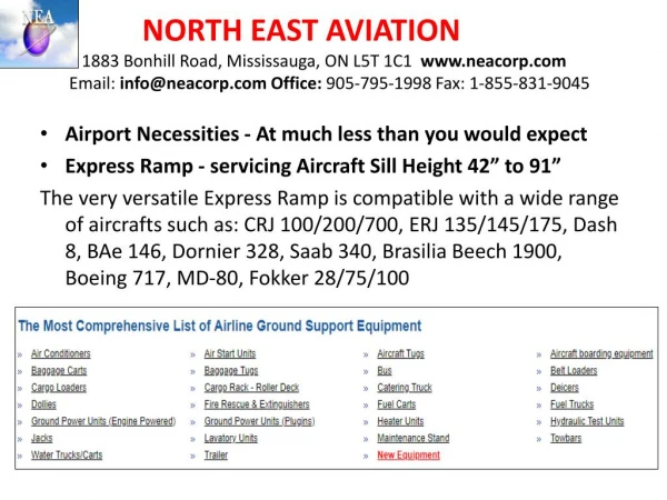 Aircraft Ground Power Unit for Sale with North East Aviation