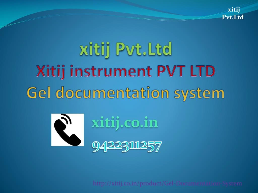 xitij pvt ltd xitij instrument pvt ltd gel documentation system