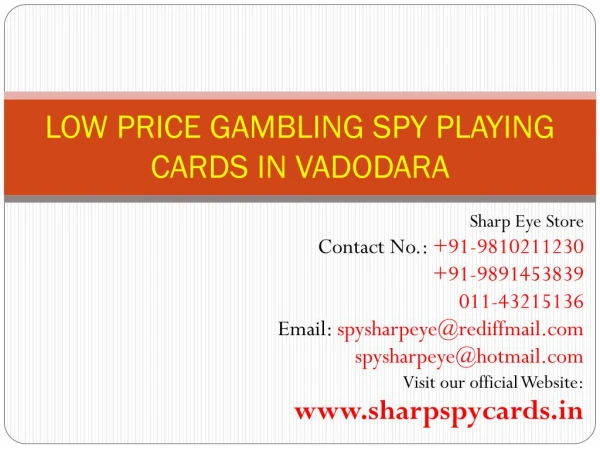 Win Every Card Game with Gambling Spy Playing Cards in Vadodara