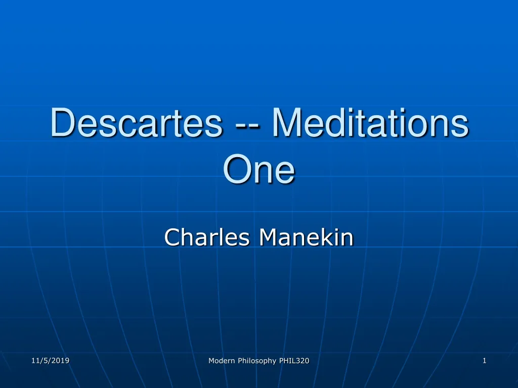 descartes meditations one