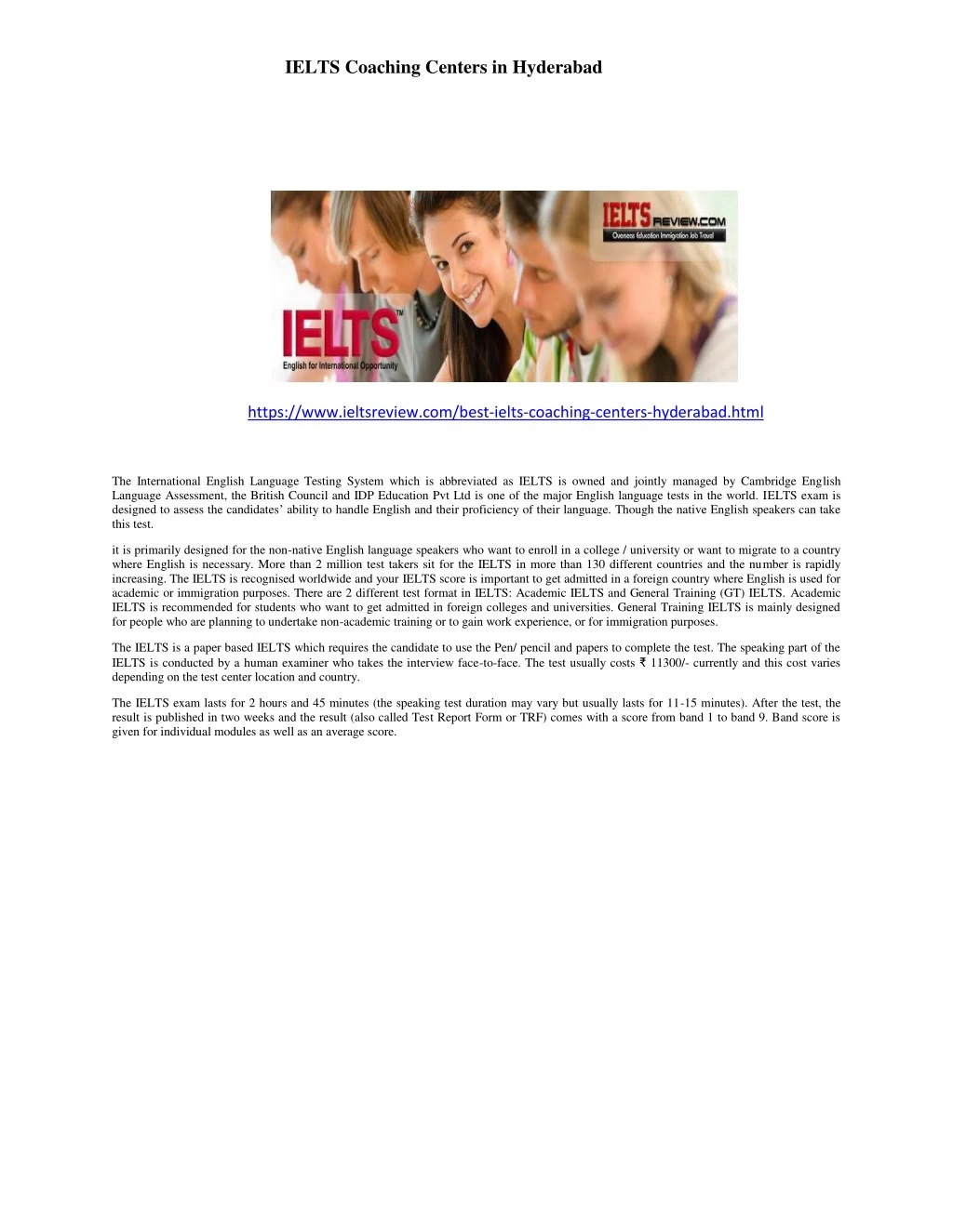 ielts coaching centers in hyderabad