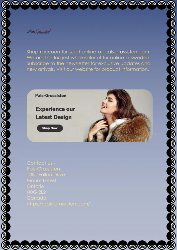 Buy Faux Raccoon Fur Scarf Online | pals-grossisten.com