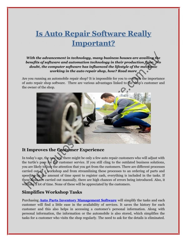 Is Auto Repair Software Really Important?