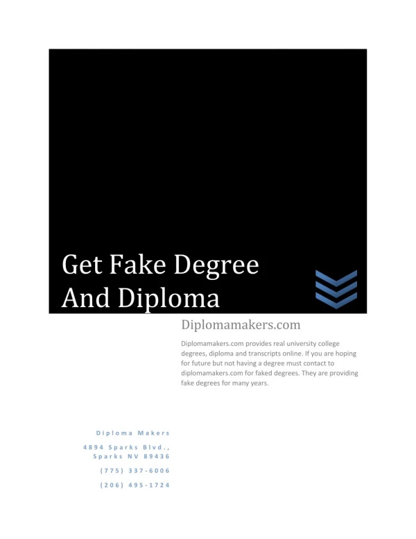 How To Get A Fake High School Diploma Or Fake Bachelor Degree