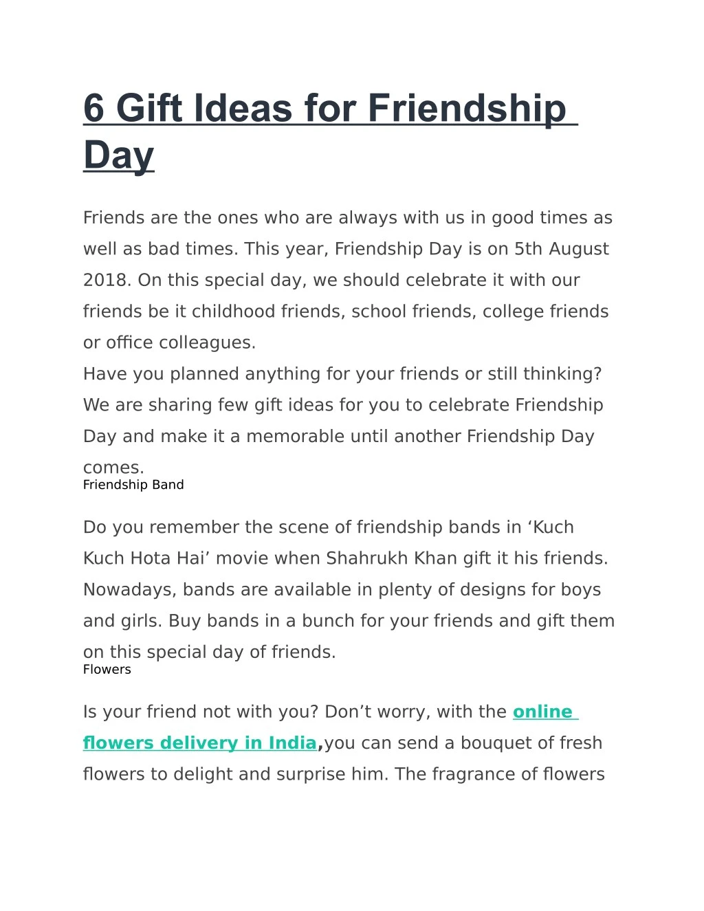 6 gift ideas for friendship day