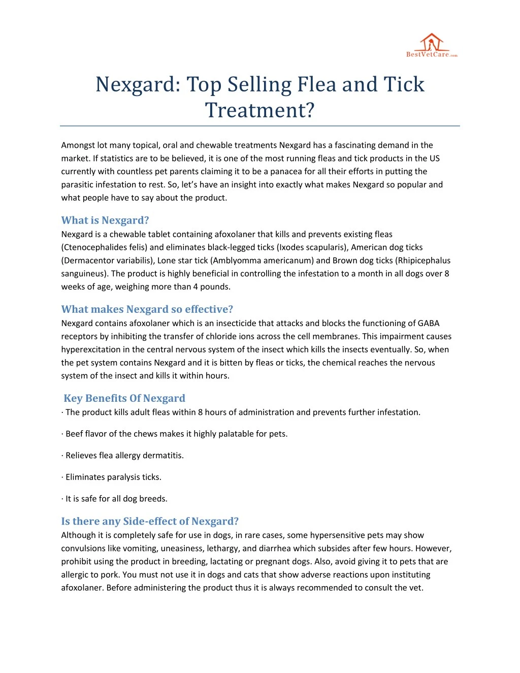 nexgard top selling flea and tick treatment