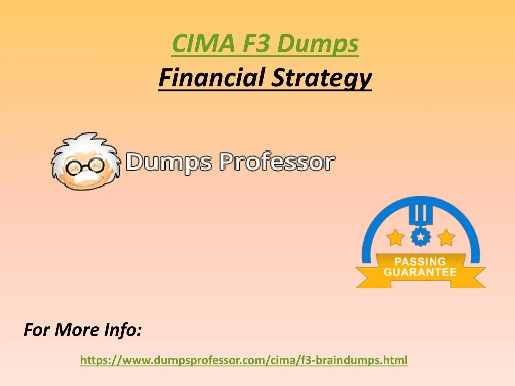 cima f3 dumps financial strategy
