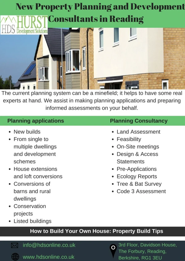 New Property Planning and Development Consultants in Reading