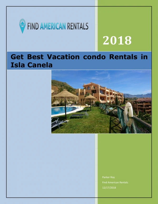 Get Best Vacation condo Rentals in Isla Canela