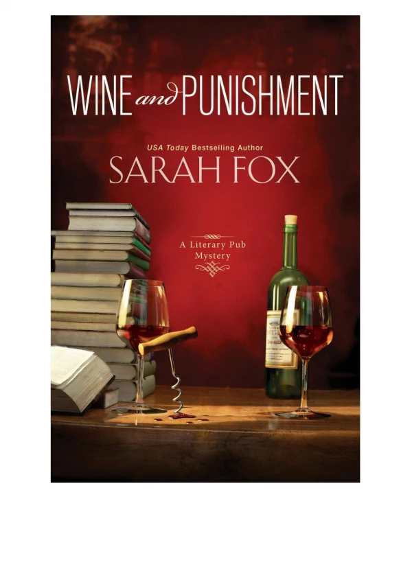 Free Wine and Punishment By Sarah Fox in format PDF / EPUB / Mobi