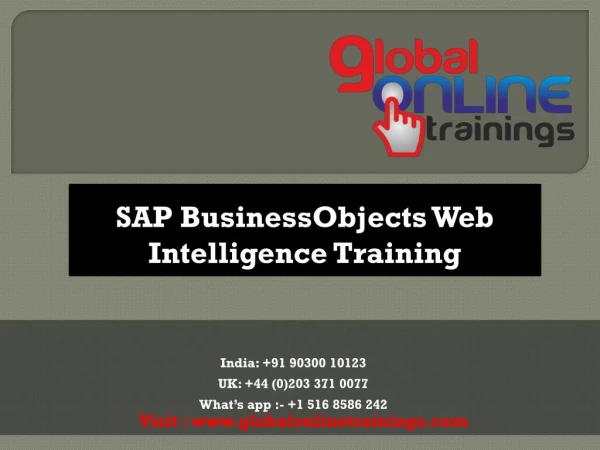 SAP BusinessObjects web intelligence training|sap webi training