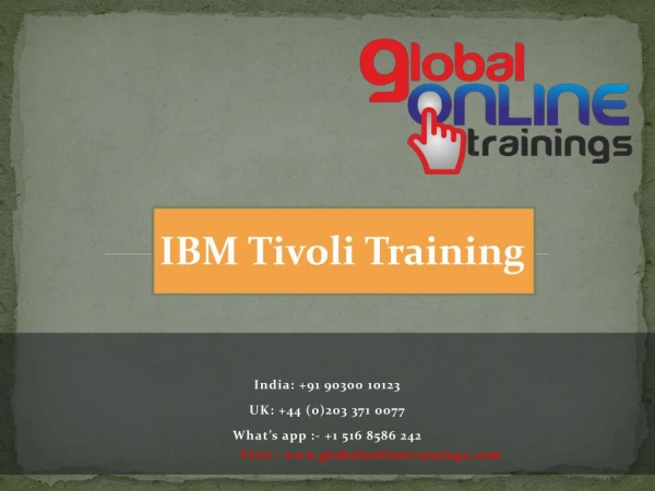 IBM Tivoli Training | Tivoli Storage Manager Online Training
