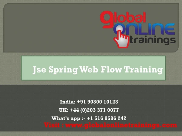 Jse Spring Web Flow Training | Spring web flow training - GOT
