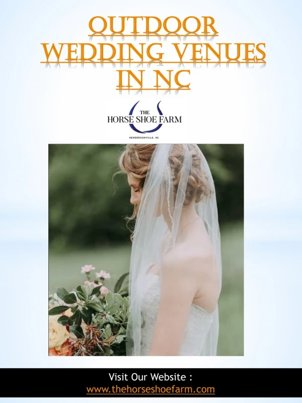 Outdoor Wedding Venues In NC | Call - 828-393-3034 | thehorseshoefarm.com