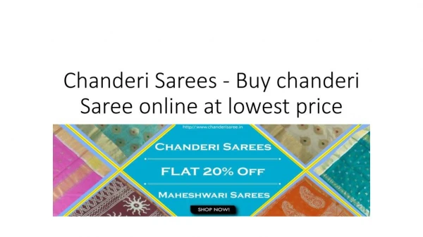 Chanderi Sarees - Buy chanderi Saree online at lowest price