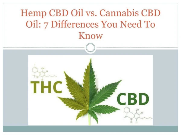 HeCBD Oil vs. Cannabis CBD Oil: 7 Differences You Need To Know