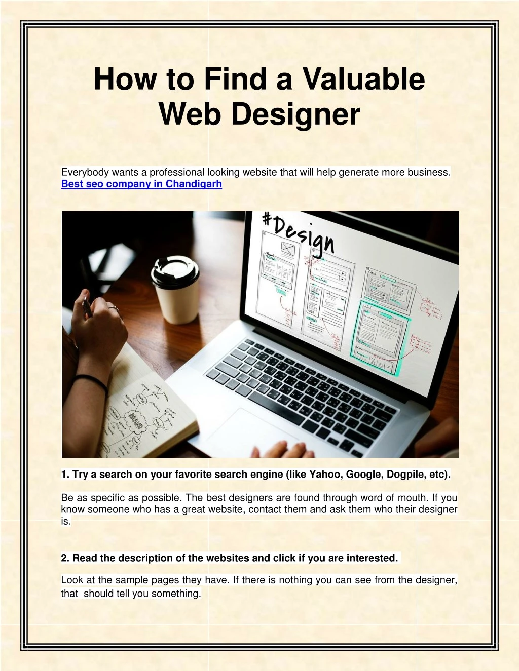 how to find a valuable web designer