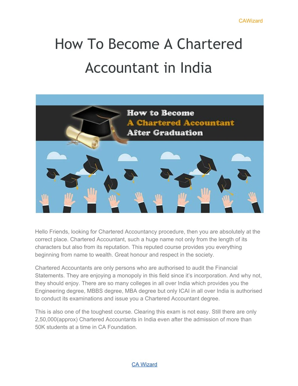 cawizard how to become a chartered accountant