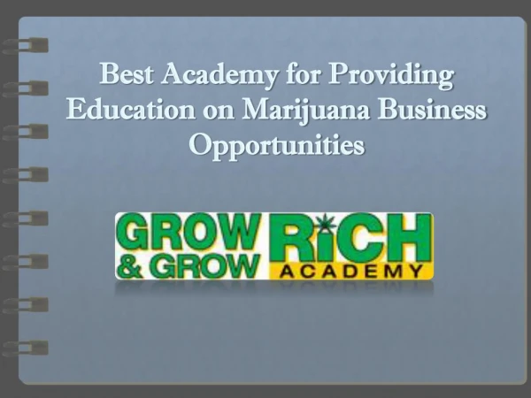 Best Academy for Providing Education on Marijuana Business Opportunities