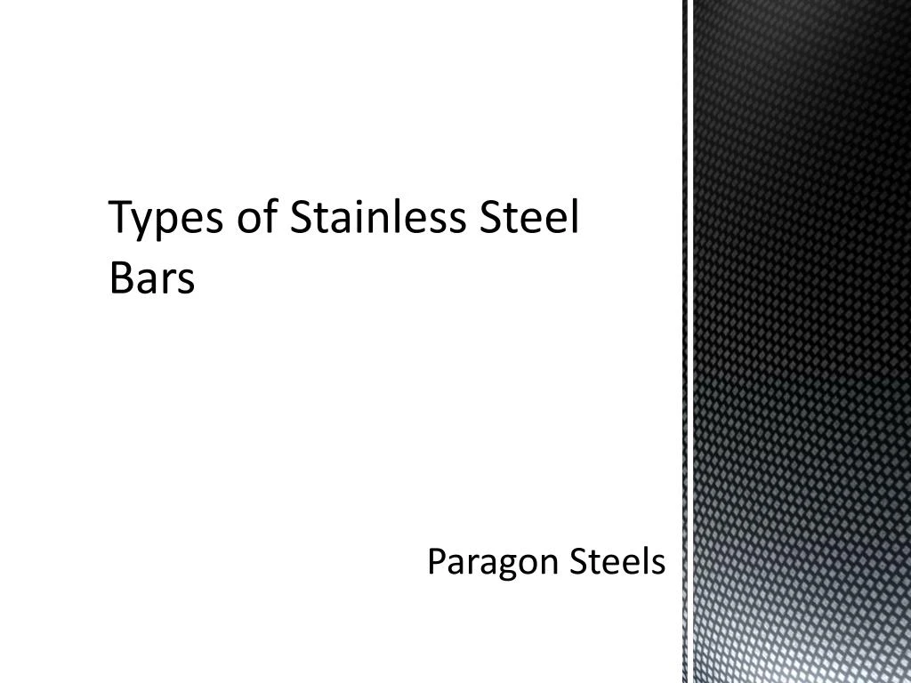 types of stainless steel bars