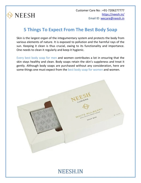 5 Things To Expect From The Best Body Soap
