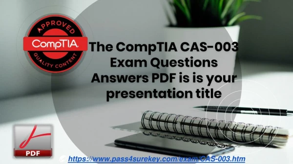 CompTIA CAS-003 Exam Dumps PDF Questions & Answers
