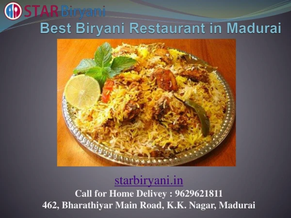 Best Biryani Restaurant in Madurai | home delivery restaurants in madurai | Star Biryani