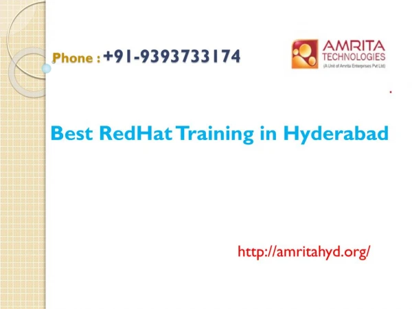Best RedHat Training in Hyderabad