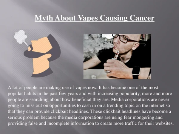 Myth About Vapes Causing Cancer