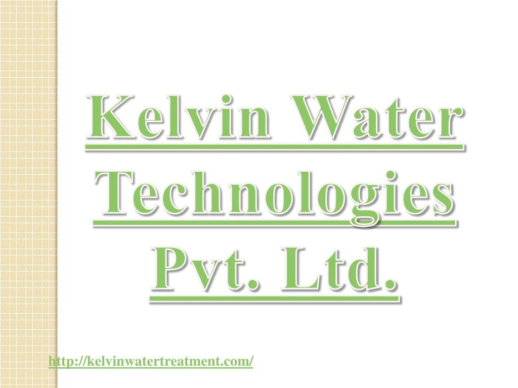 kelvin water technologies pvt ltd