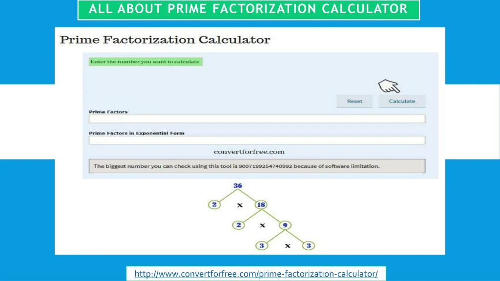 all about prime factorization calculator