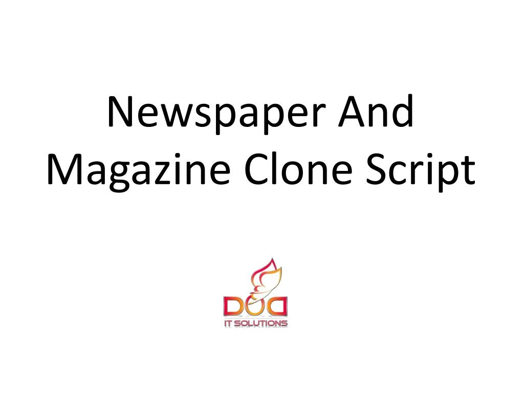 newspaper and magazine clone script