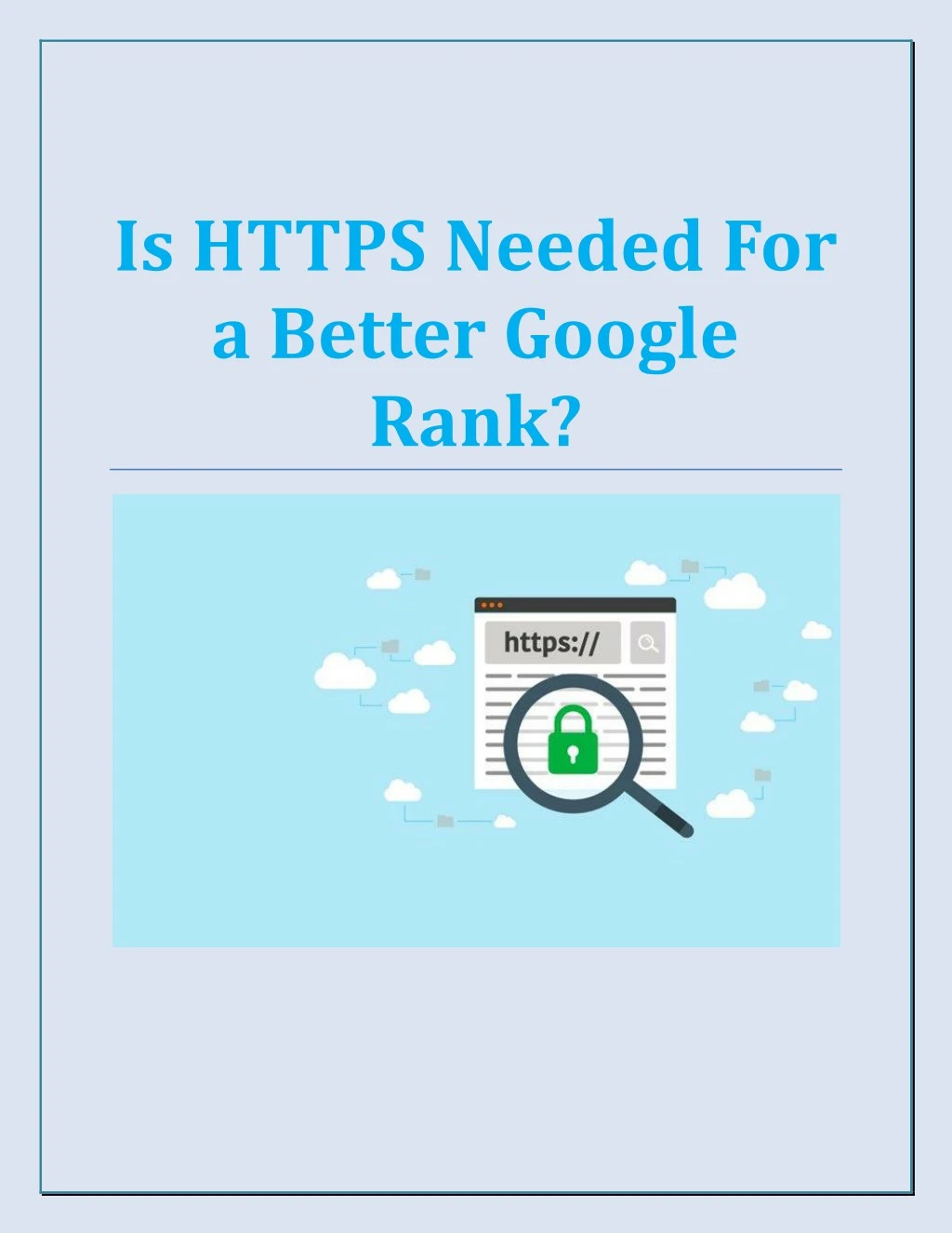 is https needed for a better google rank