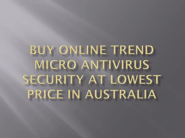 Where we can buy Trend Micro antivirus?
